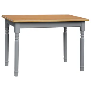 koma Grau Esstisch Küchentisch Tisch MASSIV Kiefer Holz Landhausstil - NEU (60 x 130 cm)