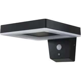 REV Ritter LED Solar Wandleuchte Square schwarz mit Bewegungsmelder und Dämmerungssensor