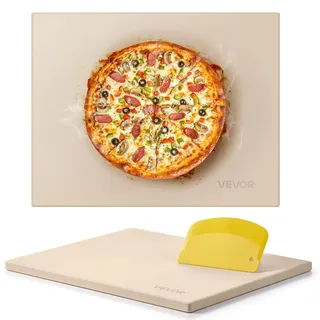 Vevor Pizzastein 38 x 30 cm Cordierit beige/braun