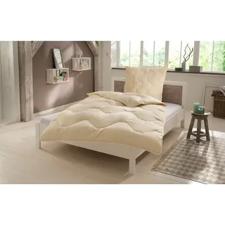 OTTO home Naturfaserbettdecke Baumwolle 60 °C, Bettdecke 135x200 cm, 155x220 cm, 200x200 cm, Füllung: 100% Baumwolle, Bezug: 100% Baumwolle, Bettdecken, Sommer, Winter, 4 Jahreszeiten, Decke, Made in Germany beige 200 cm x 200 cm