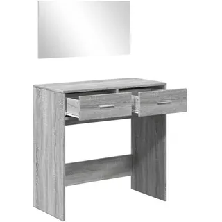vidaXL Schminktisch mit Spiegel Grau Sonoma 80x39x80 cm