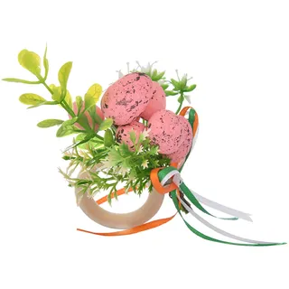 Dekorativer Serviettenring, Elegantes Design Aus Mehrfarbigen Blütenblättern, Holz Und Moos, 4,5 Cm Innendurchmesser