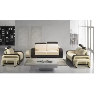 Ledersofa Sofagarnitur 3+2+1 Sitzer Set Garnitur Polstersofa Couch Designersofa