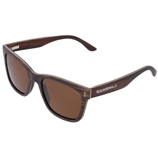 Gamswild Sonnenbrille UV400 GAMSSTYLE Holzbrille polarisierte Gläser Damen Herren Unisex, Modell WM0011 in braun, grau, blau & G15 braun