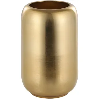 EGLO Living Metallvase Abucay, Elegante Deko Vase, Dekovase für Wohnzimmer, Blumenvase aus Metall in Messing Gebürstet, Tischdeko 24 cm