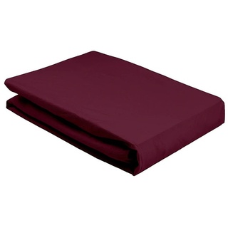 Elegante Softes Jersey Spannbetttuch - 140/160x200cm	burgund