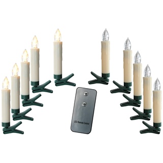 10 kabellose LED Kerzen inkl. Batterien und Fernbedienung
