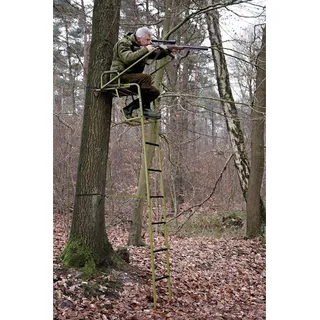 Baumsitz Hirsch olivgrün, 1 Person bis 120 kg, Sitz 45x28 cm, 500 cm Höhe, 19 kg, DEKRA - Grün