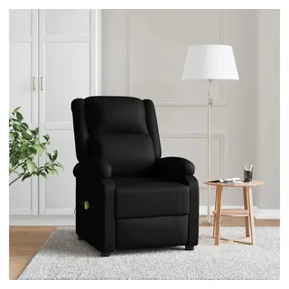 vidaXL Massagesessel Schwarz Kunstleder 93 x 98 x 93 cm Schwarz mit verstellbarer Rückenlehne und Massagefunktion