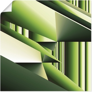 Wandbild ARTLAND "Grüner Bambus Modern Art" Bilder Gr. B/H: 40 cm x 40 cm, Poster, grün Bilder als Alubild, Leinwandbild, Wandaufkleber oder Poster in versch. Größen