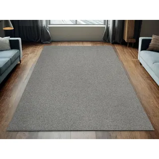 AKCILA Nelson Wollteppich 150x200 cm Dunkelgrau – Wohnzimmer Teppich Modern Kurzflor/Loop – Teppich Wohnzimmer, Schlafzimmer & Flur – Günstig, Fußbodenheizung Geeignet