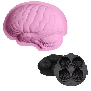 Metamorph Backform Gehirn Silikon Backform Set - Halloween Kuchen, Halloween Kuchen grau