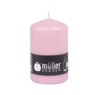 Müller Kerzen Stumpenkerze, rosa 20111070cw , 1 Packung = 6 Stück, (Ø x H): 70 x 110 mm