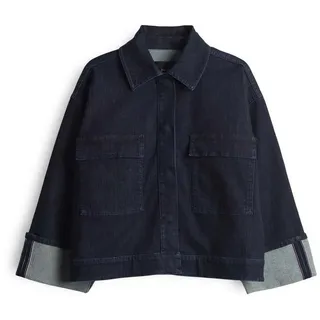 Opus Damen Jacke | HOLLICE Loose Jeansjacke mit Rinsed Blue, 40 - 40