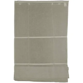Raffrollo mit Leinenoptik Stoffrollo 60x170cm beige Vorhang Aluprofil Klett