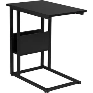 Woltu Beistelltisch Schwarz Spanplatte 55 x 36 x 59,5 cm