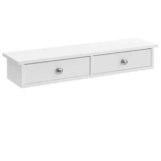 [en.casa] Wandregal Geeste 60 x 15 x 10 cm Weiß