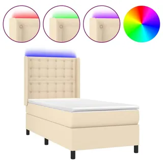 vidaXL Boxspringbett 90 x 200 cm Creme