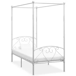 vidaXL Himmelbett 90 x 200 cm Weiß