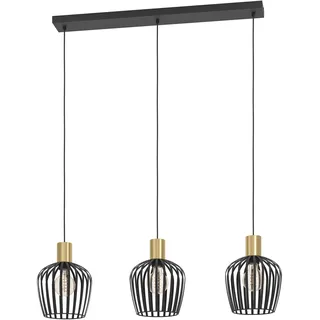 EGLO Empoli 3-flg. 90 cm schwarz messing