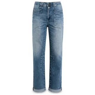 Freeman T. Porter Gerade Jeans Edita - Jeans Damen - 7/8 Jeans - Straight Jeans - High Waist Jeans blau S