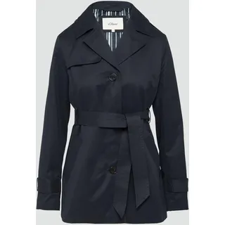 S.Oliver Kurzer Trench mit Gürtel Navy 38