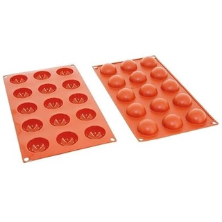 Déco Relief - Silikonform mit 15 Halbkugeln, Durchmesser 4 x 2 cm – Kuchenform zum Backen – professionelles Material