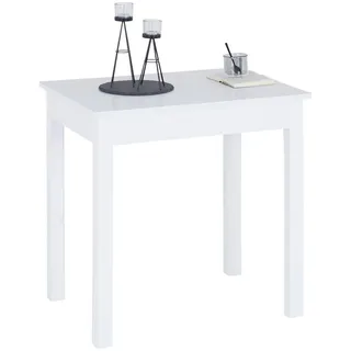 Milino Esstisch, Weiß, Holzwerkstoff, quadratisch, eckig, 75x76x55 cm, in verschiedenen Holzdekoren erhältlich, Esszimmer, Tische, Esstische, Esstische quadratisch
