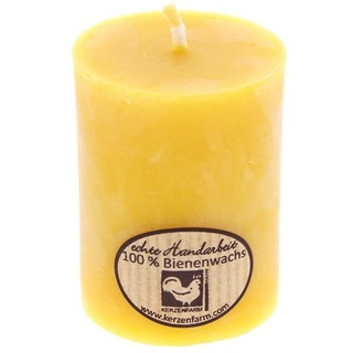 Kerzenfarm Hahn Bienenwachs - Stumpenkerze gelb 45x60mm