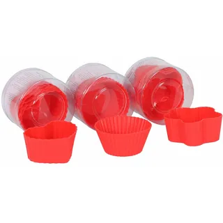 Muffin Förmchen Sortiment 6er Set Silikon Muffinform Backform rot Silikonformen