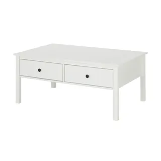 Couchtisch aus Massivholz Landliv , weiß , Maße (cm): B: 70 H: 47