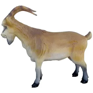 JVmoebel Tierfigur Lebensgroße Ziegenfigur aus hochwertigem Kunststoff für den Garten (Skulptur A155A-90x106cm), Made in Europa braun