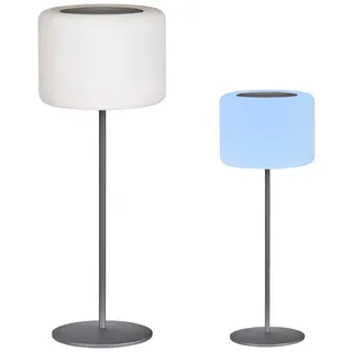 easy! by fhl Tischleuchte Außenleuchte Kunststoff H 39,5 cm dimmbar mit Fernbedienung RGB Farbwechsel schwarz