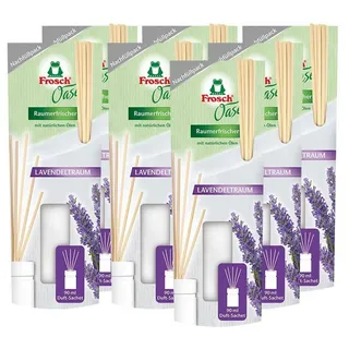 FROSCH Raumduft 7x Frosch Oase Raumerfrischer Lavendeltraum Nachfüllpack 90 ml