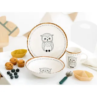 CreaTable Freunde des Waldes Eule 3-tlg. Mehrfarbig