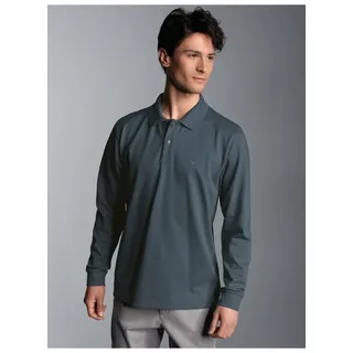 TRIGEMA Langarm Poloshirt grau M