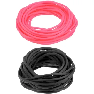 sourcing map Gummi Schnur Rohr Hohle Leitung 16ft Schwarz Licht Rosenrot | Silikonschlauch Set, 1/8" Durchmesser, 1/16" Loch, für DIY Schmuck Herstellung Halsketten Armband