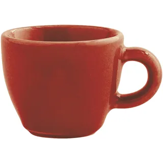 KAHLA Homestyle Espressotasse 0,03 l siena red mediterranes Geschirr aus Porzellan mit Steingut- und Keramiklook kleine dickwandige Tasse für Espresso Mokkatasse rund rot