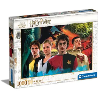 Clementoni 39656 Harry Potter – Puzzle 1000 Teile ab 9 Jahren, buntes Erwachsenenpuzzle mit kräftigen Farben, Geschicklichkeitsspiel für die ganze Familie, schöne Geschenkidee
