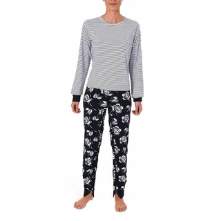 Normann Pyjama Damen Pflegeoverall langarm mit Reissverschluss am Rücken und Bein XXL