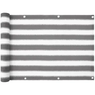 Floordirekt Balkonverkleidung 90 x 500 cm Grau-weiß Polyethylen