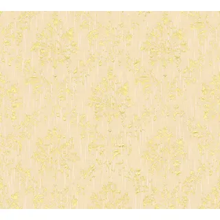 ARCHITECTS PAPER Textiltapete "Metallic Silk" Tapeten Ornament Tapete Barock Gr. B/L: 0,53 m x 10,05 m, Rollen: 1 St., goldfarben (creme, gold) Barock-Tapeten