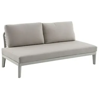 Sunfun Solo Rope Loungesofa  (L x B x H: 167,5 x 86,5 x 66 cm, Aluminium, Light-Greige)