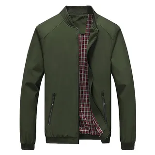 Lentta Herren Slim Fit Leichte Softshell Bomberjacke Mantel Herbstjacken für Männer, armee-grün, XXL - XXL