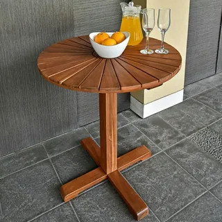 CASARIA Sunrise Gartentisch Ø 70,5 x 71,5 cm braun