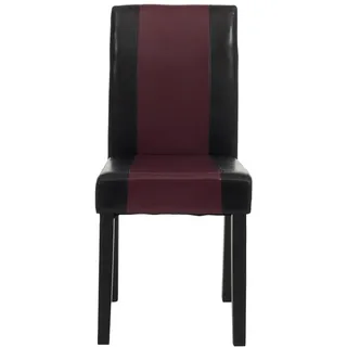 MCW Esszimmerstuhl Littau Kunstleder schwarz-rot 4er Set