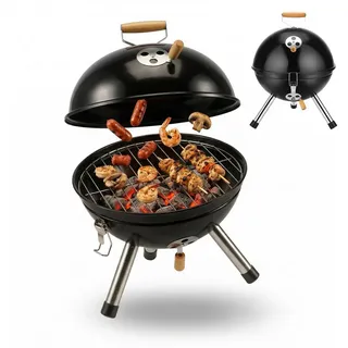 Relaxdays Mini Kugelgrill Ø 30 cm schwarz