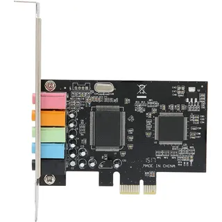 PCIe Soundkarte, 5.1 Kanal Surround Audio | Desktop Soundkarte mit Low Profile Halterung 6 Kanal Surround Sound Ausgabe für 7 Vista XP 32 64 Bit