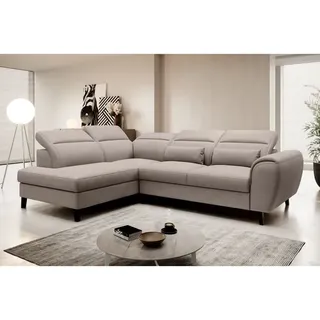 MF Design Nobel Recamiere Links in Beige -  (L) 265 x (B) 265 x (H) 100 cm | Gr.: onesize