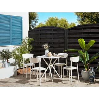 Gartenmöbel Set Kunststoff weiß 4-Sitzer SERSALE / VIESTE